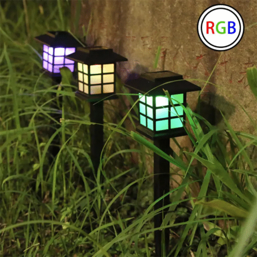 Solar Powered RGB Garden Pathway Lights