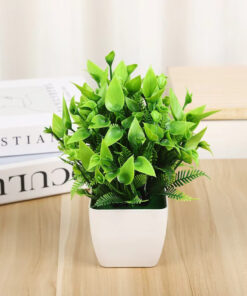 Lush Artificial Greenery Plant in White Pot | Home & Office Decor
